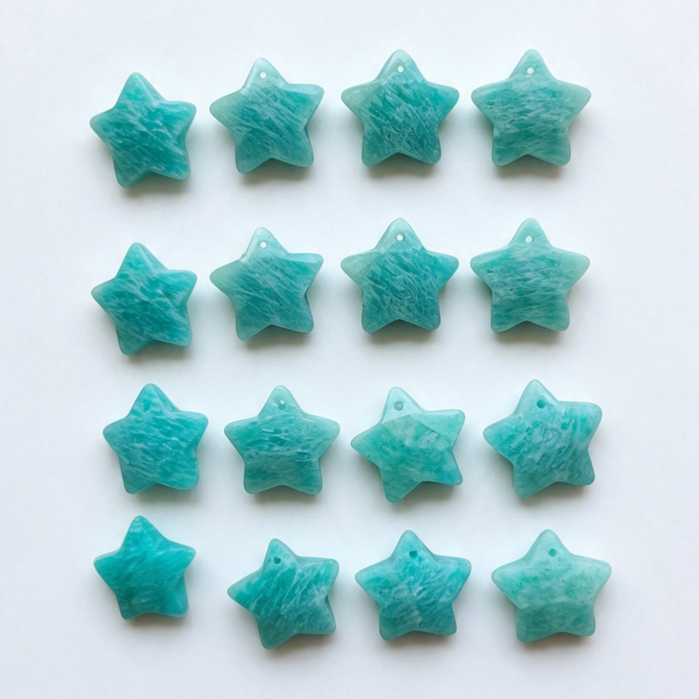 Jewelry Making Amazon - 12pcs Beautiful Natural Amazon Stone Five