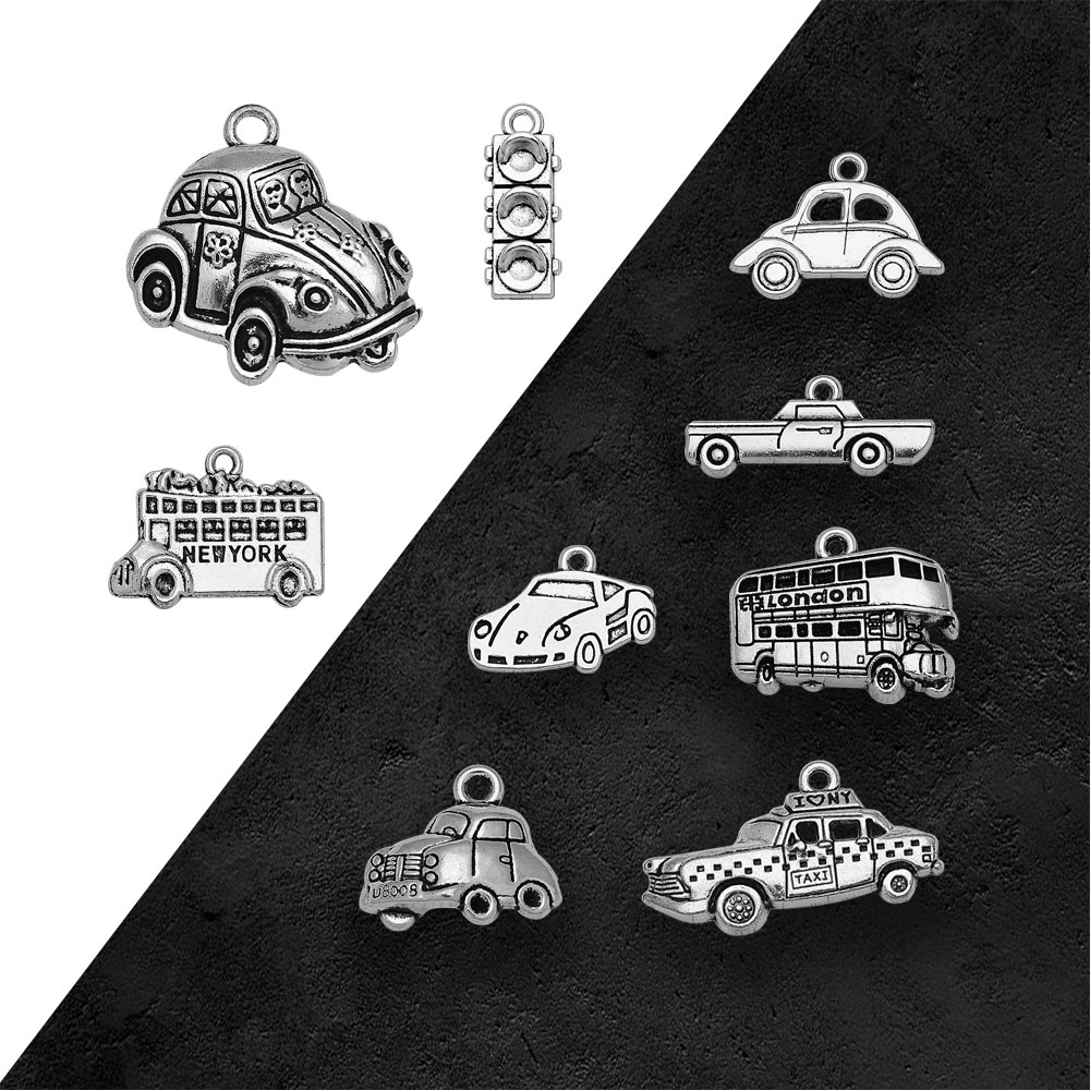 Jewelry Making In London - Silver Plated Taxi Bus Car Travel