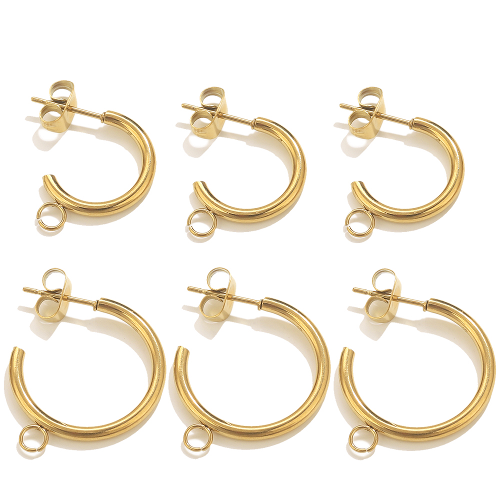 Jewelry Making Tools And Supplies - 6pcs Stainless Steel C-shape Earring Making