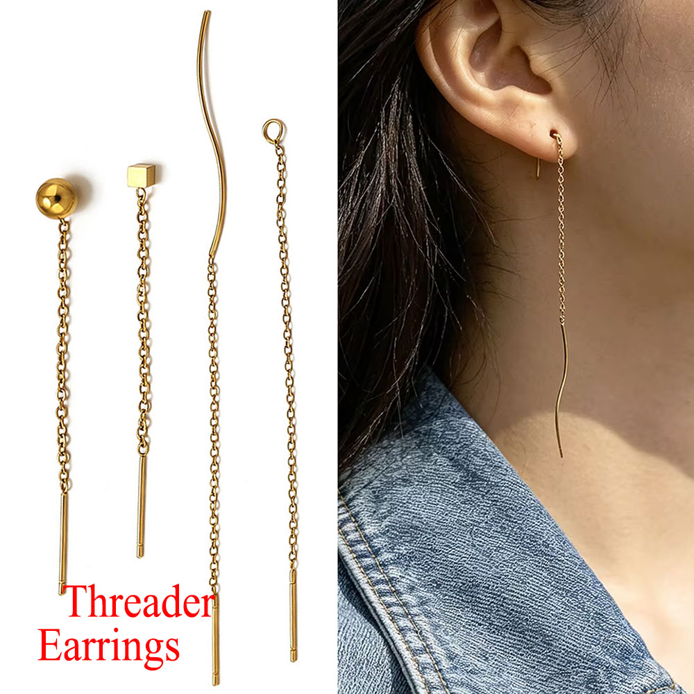 Jewelry Making Thread - 10pcs Stainless Steel Long Ear Line