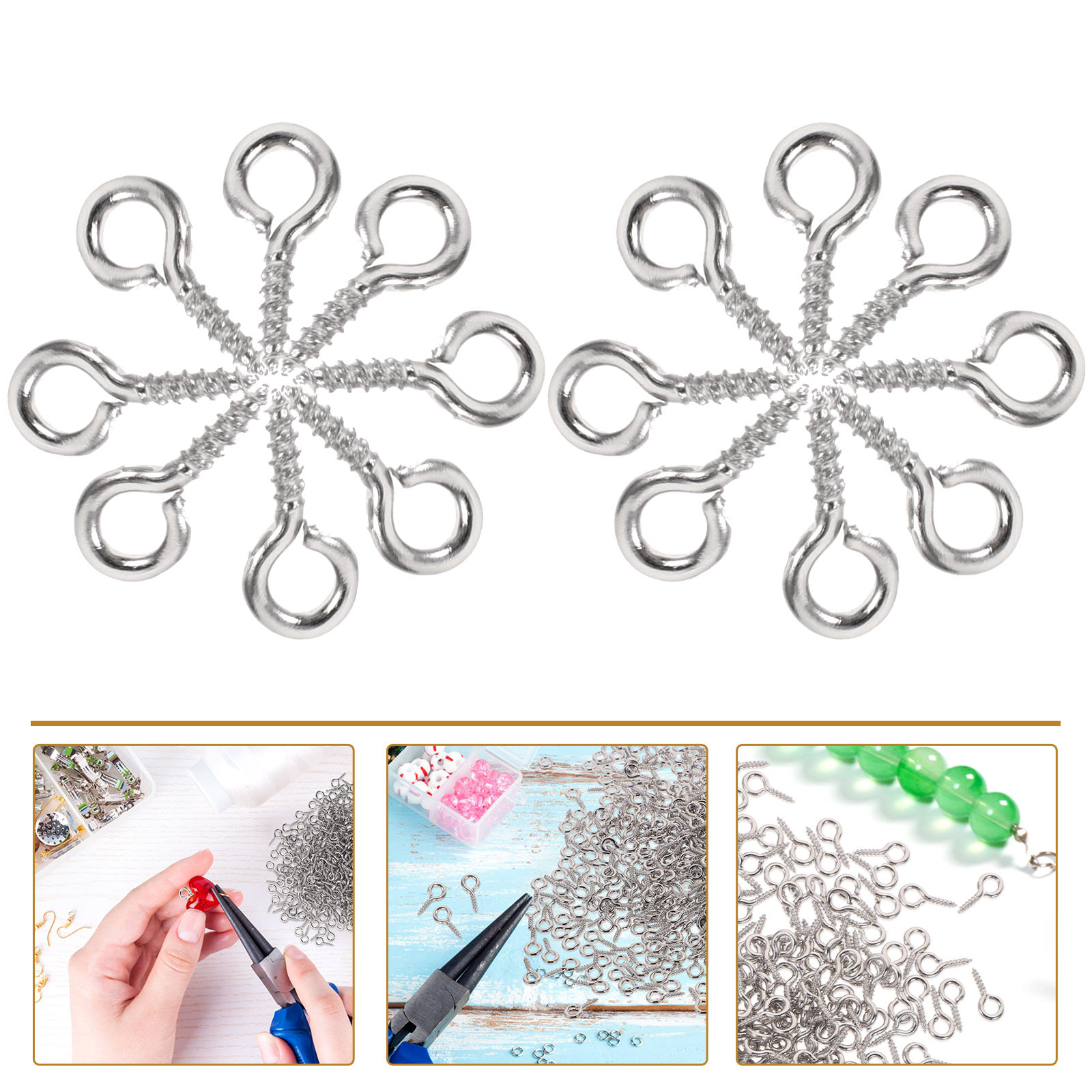Jewelry Making Eye Pins - 500Pcs Mini Screw Eye Pin Jewelry