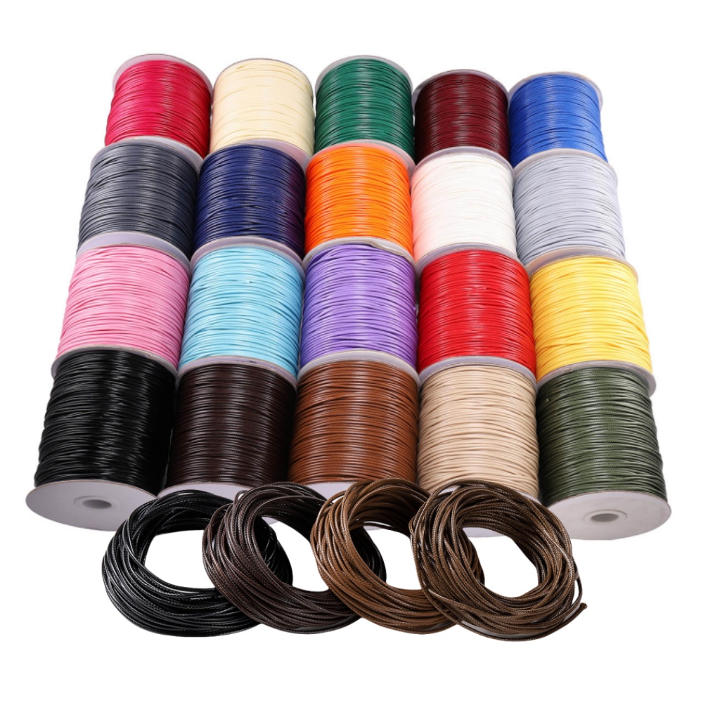 Jewelry Making Wax - 10M/Lot 0.5-2.5mm Leather Line Waxed Cord