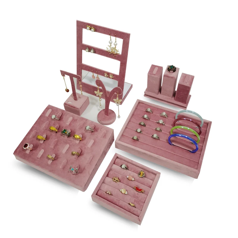 Jewelry Making Organizer - New Pink Velvet Jewelry Organizer Ring