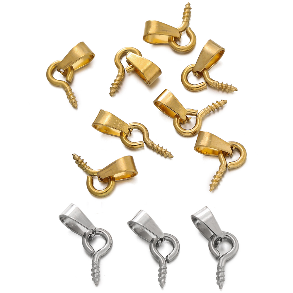 Jewelry Making Eye Pins - 20Sets Stainless Steel Bail Clasp with