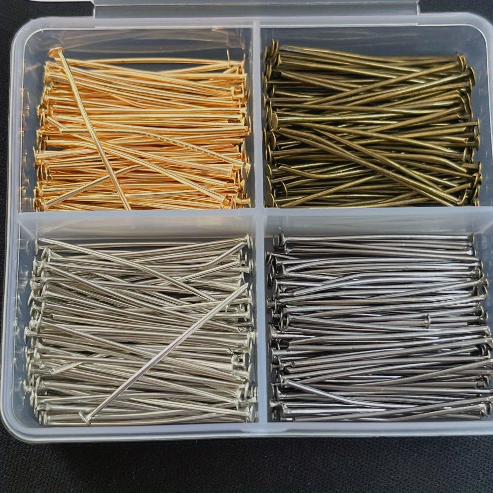 Jewelry Making Tools And Supplies - 400pcs Mixed Iron Head Pins 30mm