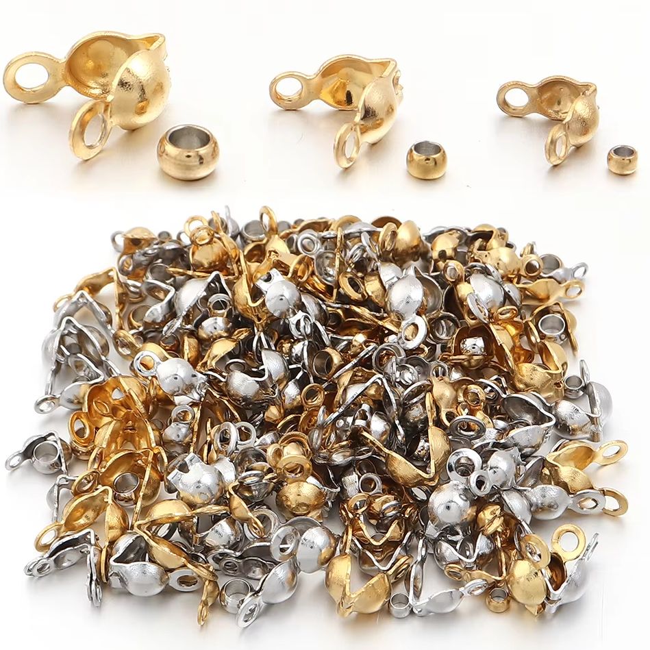 Jewelry Making School - 40-200pcs Stainless Steel Connector Clasp Crimp