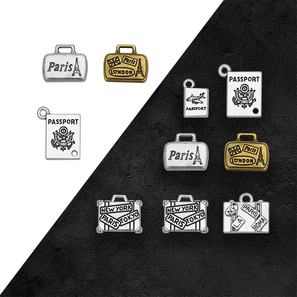 Jewelry Making In London - Antique Silver Plated Suitcase Passport Travel