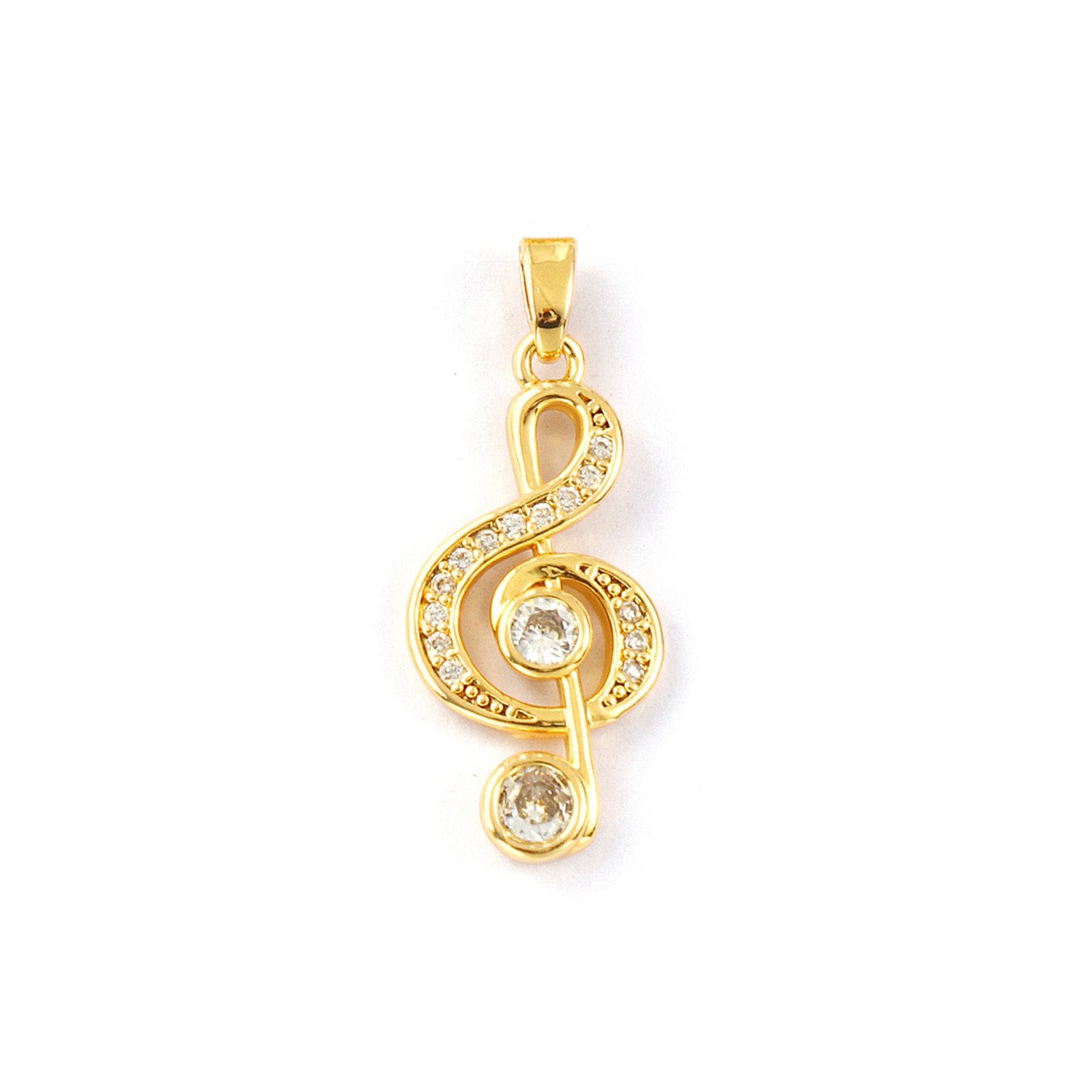 Jewelry Making Notes - 2PCs Brass Music Note Style Charms