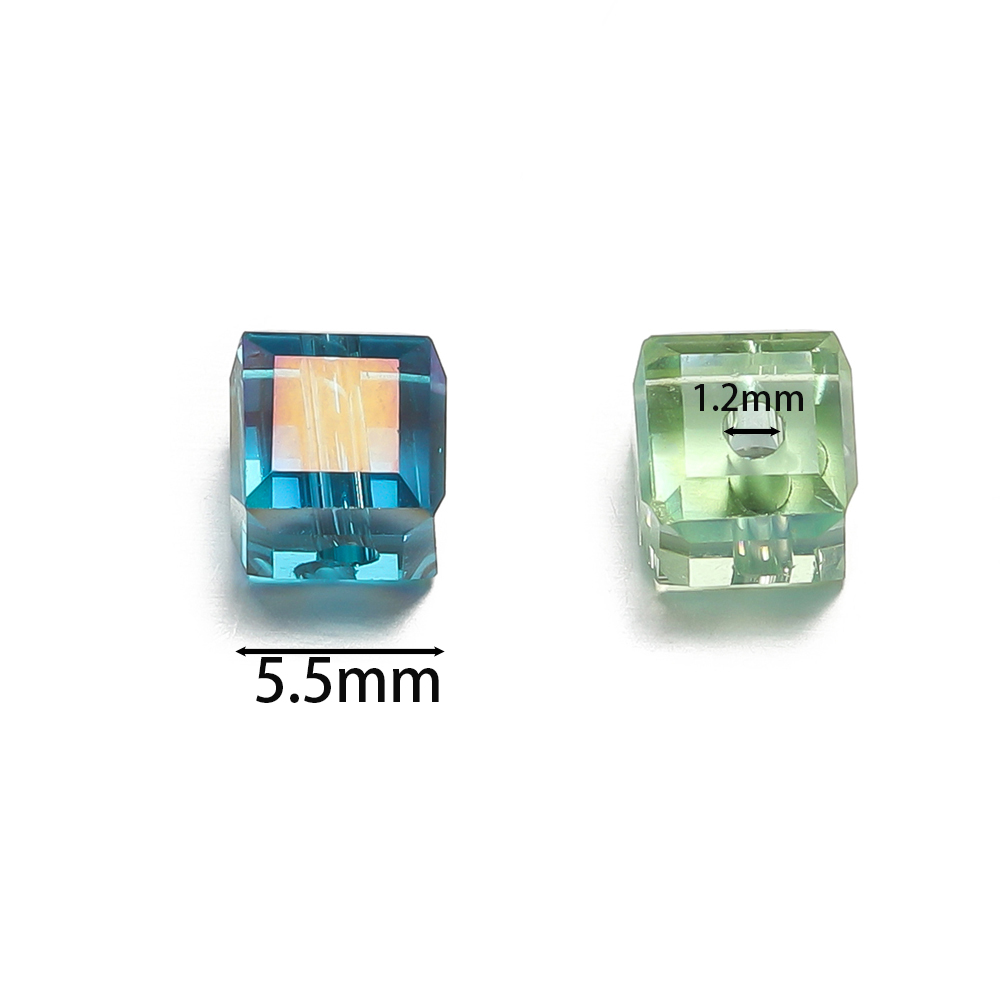 Crystal Bead Mix - 10pcs/lot Exquisite Square Color Crystal Bead