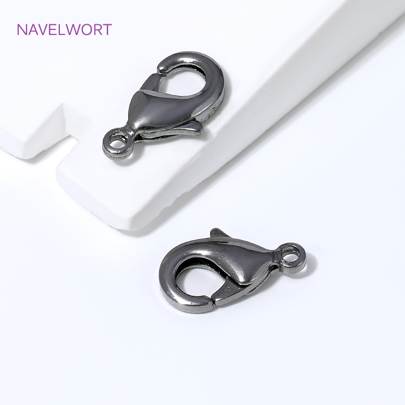 Black Plated Brass 12mm Lobste - Jewelry Making Essentials 评论和价格