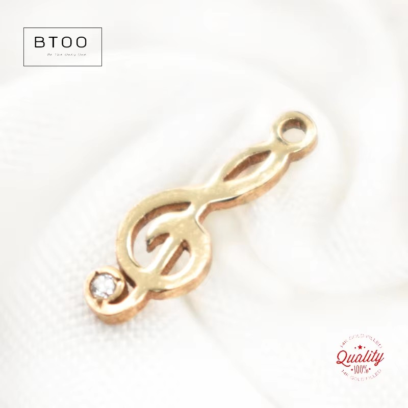 14K Gold Filled Musical Note C - Jewelry Making Notes 评论和价格