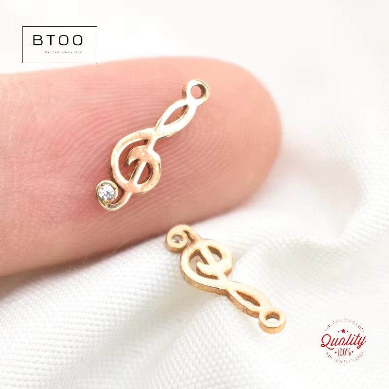 14K Gold Filled Musical Note C - Jewelry Making Notes 评论和价格