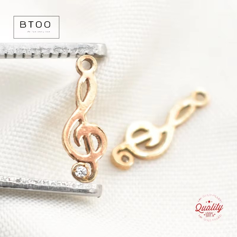 14K Gold Filled Musical Note C - Jewelry Making Notes 评论和价格