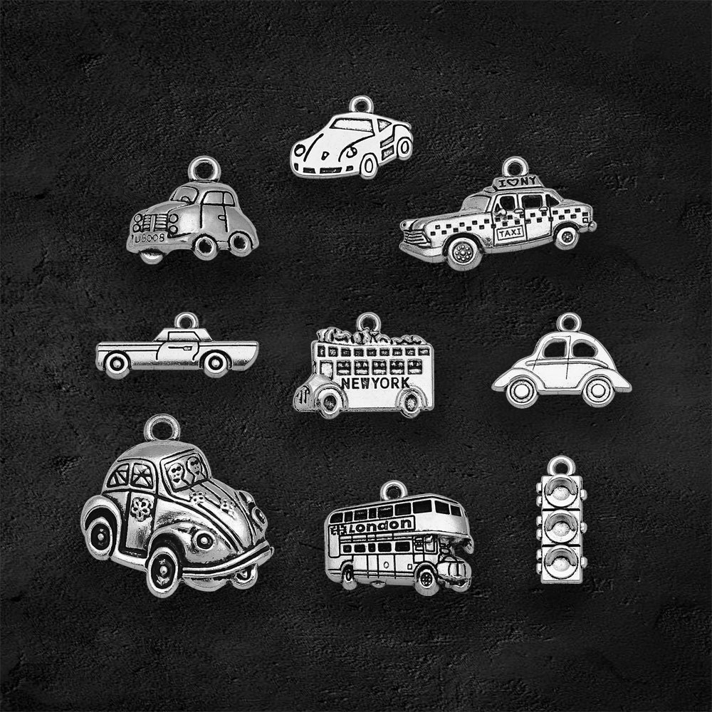 Silver Plated Taxi Bus Car Tra - Jewelry Making In London 评论和价格