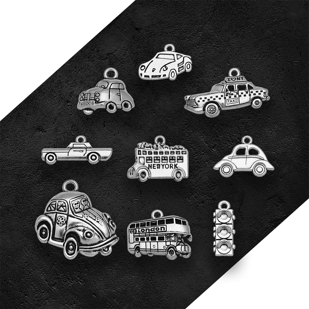 Silver Plated Taxi Bus Car Tra - Jewelry Making In London 评论和价格