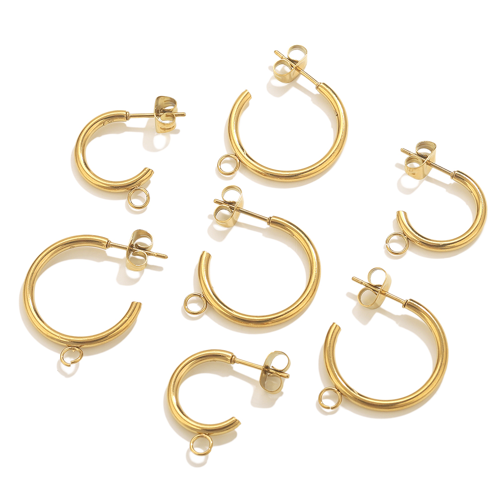 6pcs Stainless Steel C-shape E - Jewelry Making Tools And Supplies 评论和价格