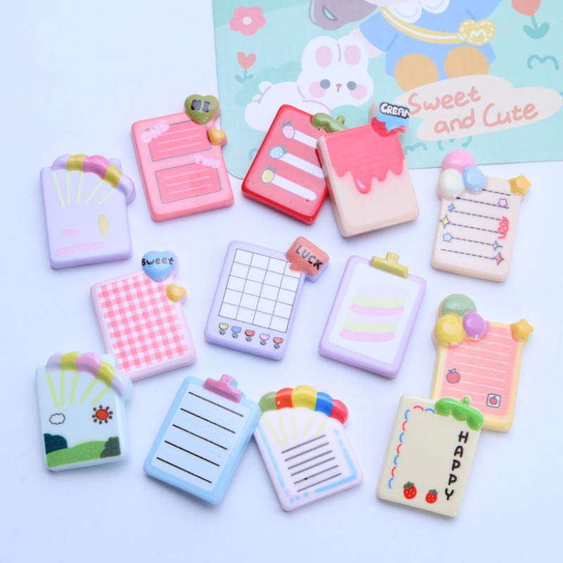 10pcs Cute Stationery Resin No - Jewelry Making Notes 评论和价格