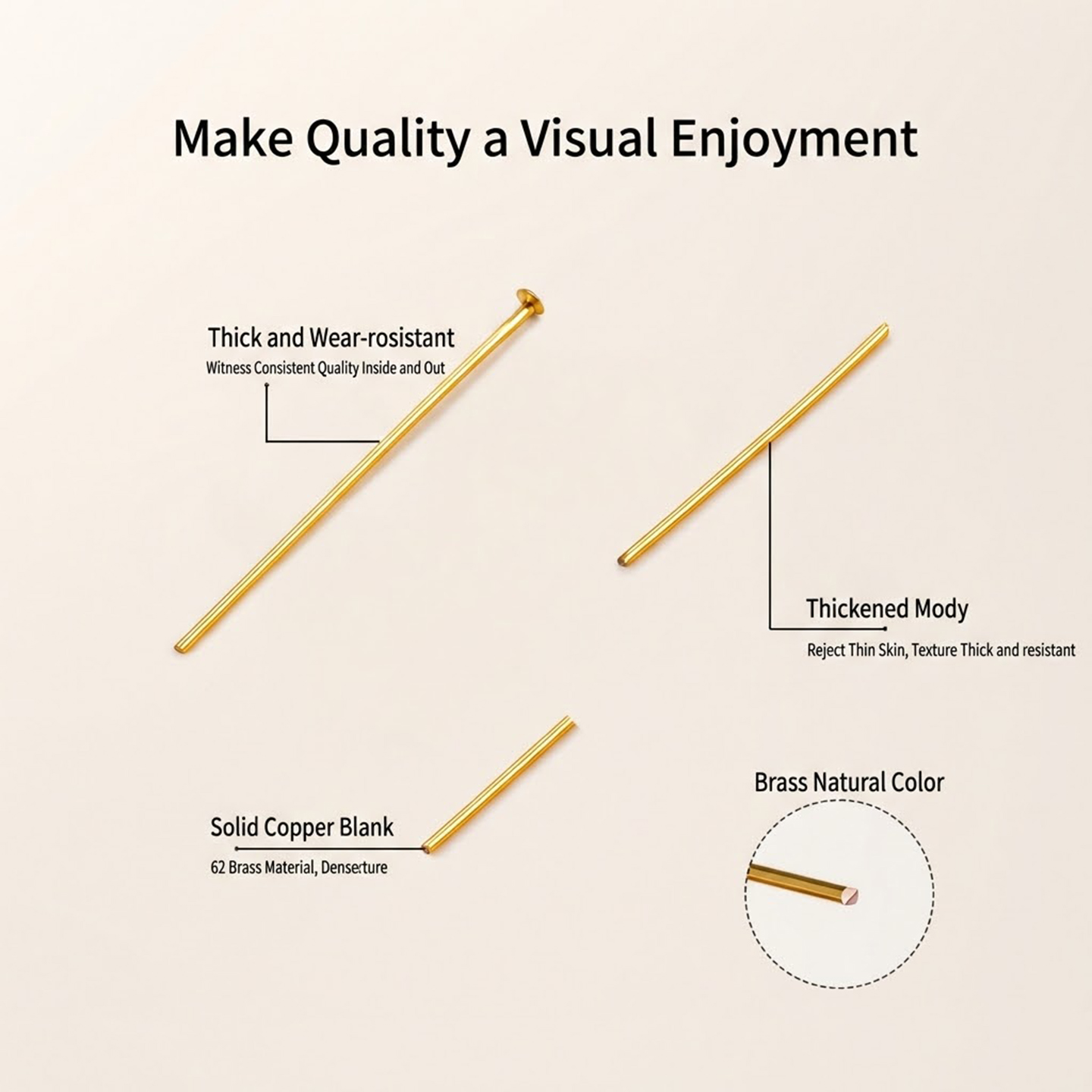 50Pcs 18K Gold Plated Flat Hea - Jewelry Making Eye Pins 评论和价格