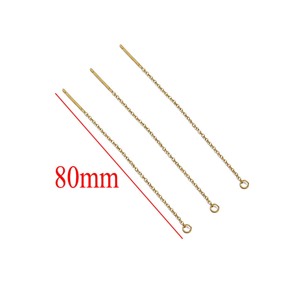 10pcs Stainless Steel Long Ear - Jewelry Making Thread 评论和价格