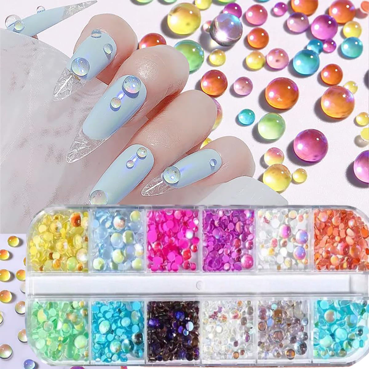 1Box Candy Color Mixed Size Me - Crystal Bead Mix 评论和价格