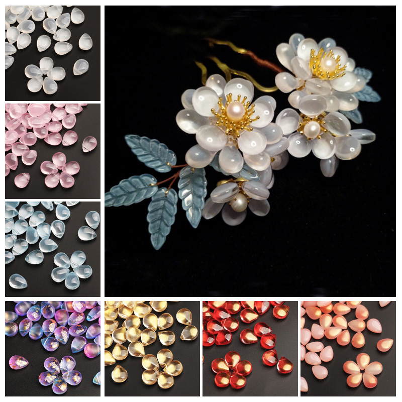 10pcs Flat Teardrop Shape 10x1 - Crystal Bead Mix 评论和价格
