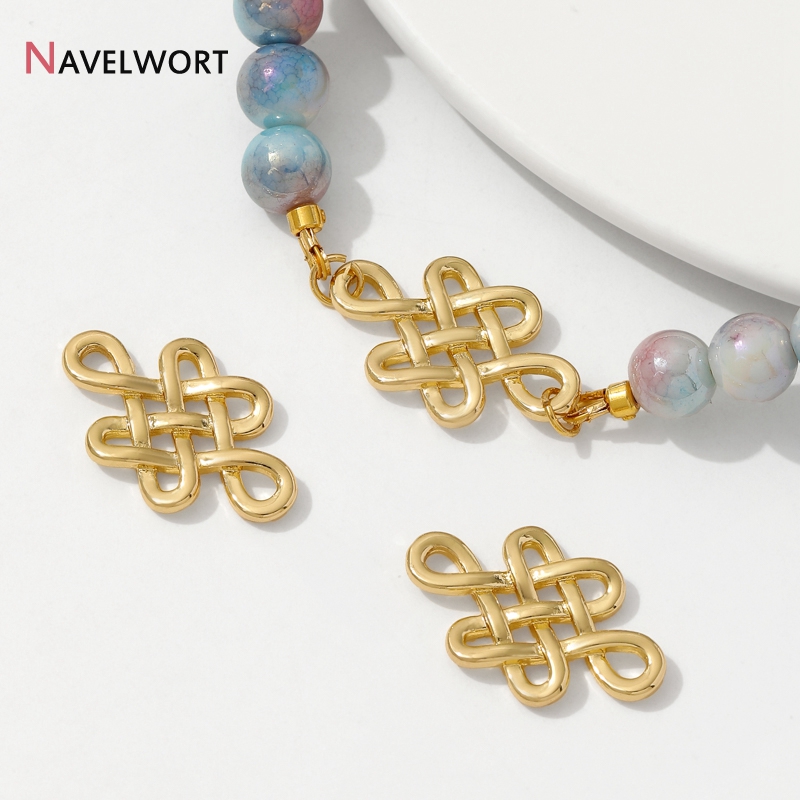 18K Gold Plated Brass Metal Ch - Jewelry Making Knots 评论和价格