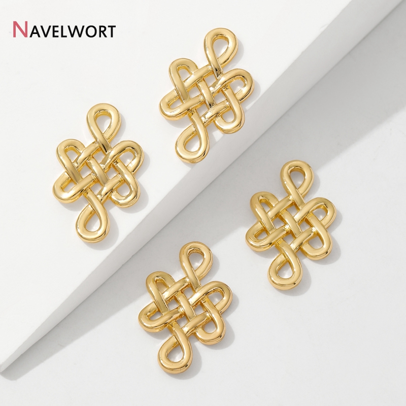 18K Gold Plated Brass Metal Ch - Jewelry Making Knots 评论和价格