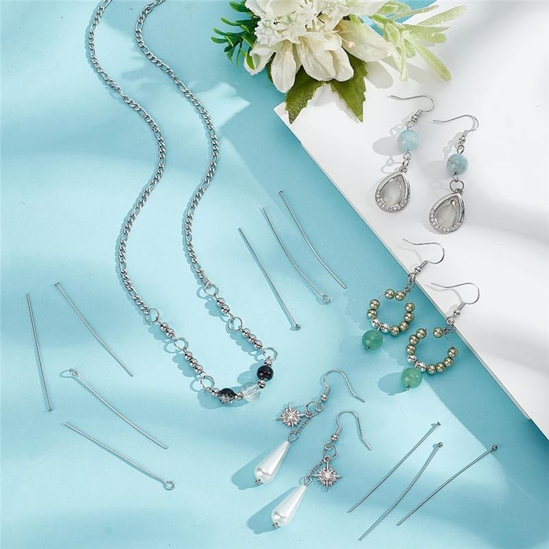 A01F-Hot 300 Pcs 1.6 Inch 304  - Jewelry Making Eye Pins 评论和价格