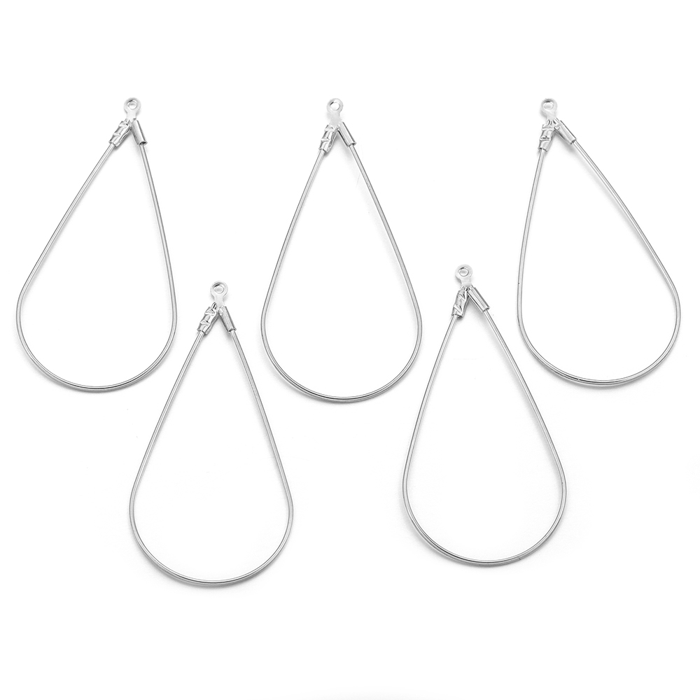 10pcs Stainless Steel Teardrop - Jewelry Making Knots 评论和价格