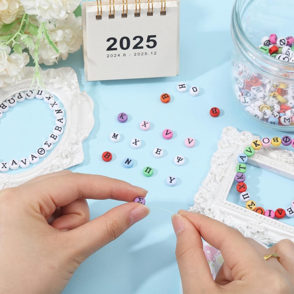 Greek Alphabet Bead Stretch Br - Jewelry Making Thread 评论和价格