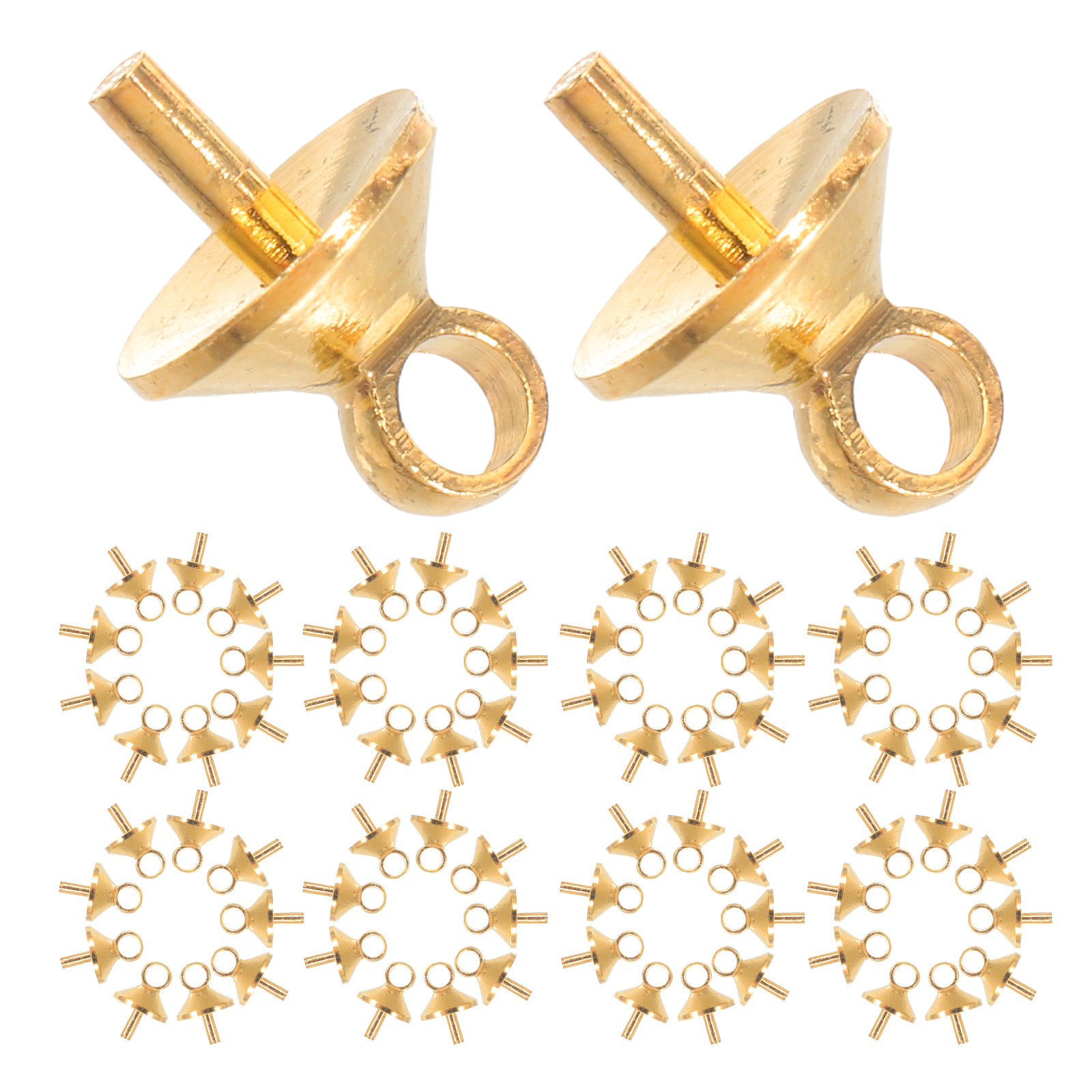 100Pcs Copper Half-Drilled Eye - Jewelry Making Eye Pins 评论和价格