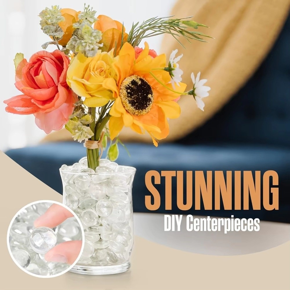 Glass Pebbles Vase Filler Bead - Crystal Bead Mix 评论和价格