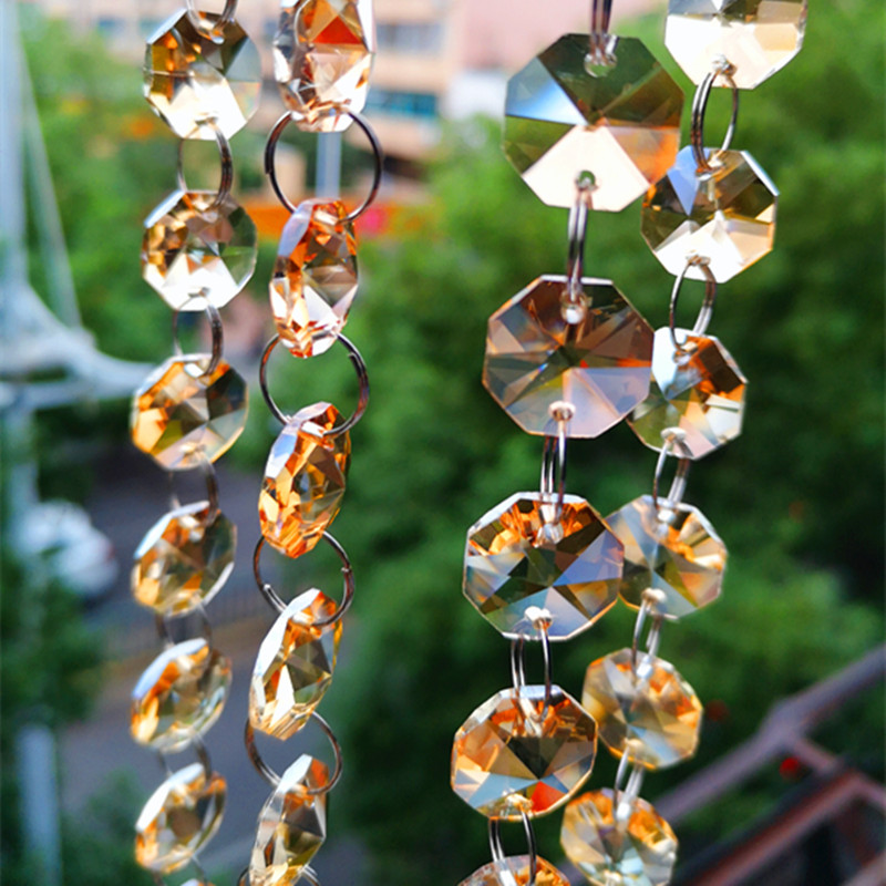 Top Quality 5m/lot Champagne C - Crystal Bead Mix 评论和价格