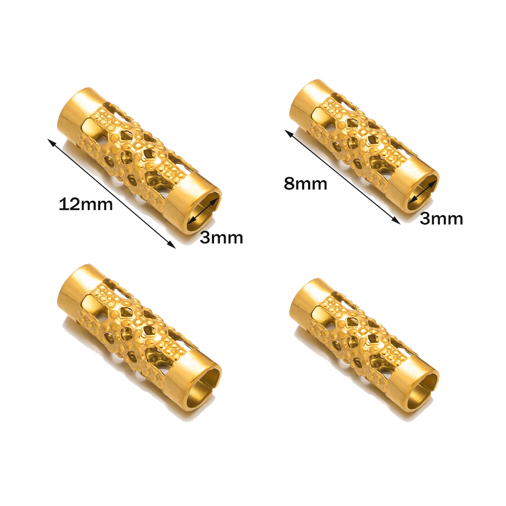 20pcs Gold Stainless Steel Hol - Seed Bead Tube 评论和价格