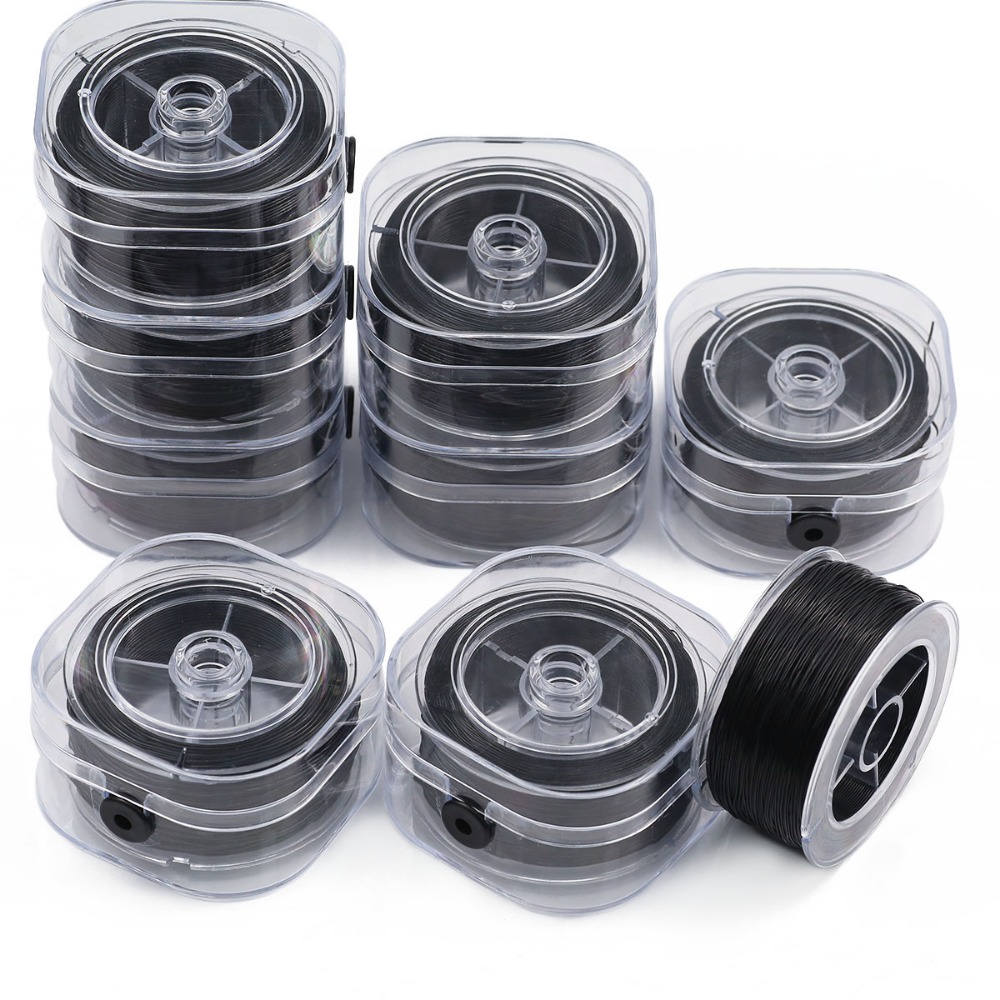0.5-1mm Black Elastic Crystal  - Jewelry Making Thread 评论和价格