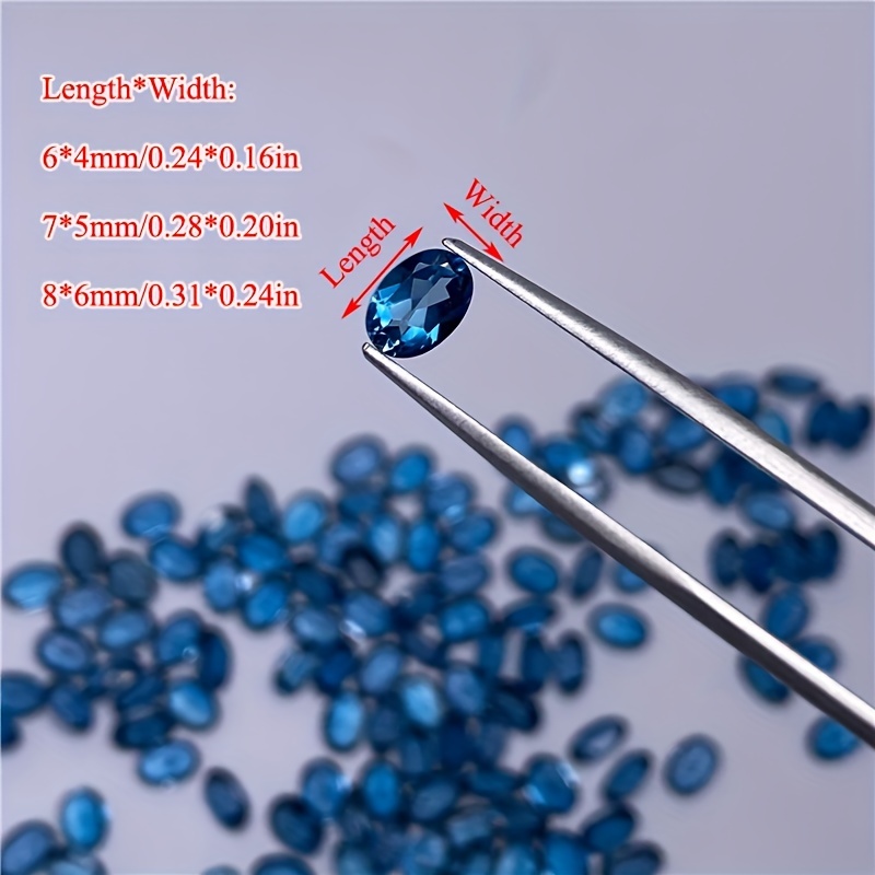 1pc natural London blue topaz- - Jewelry Making In London 评论和价格