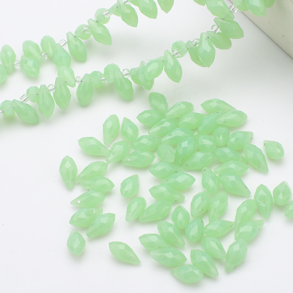 95Pcs/Lot 6x12mm Green Side Ho - Crystal Bead Mix 评论和价格