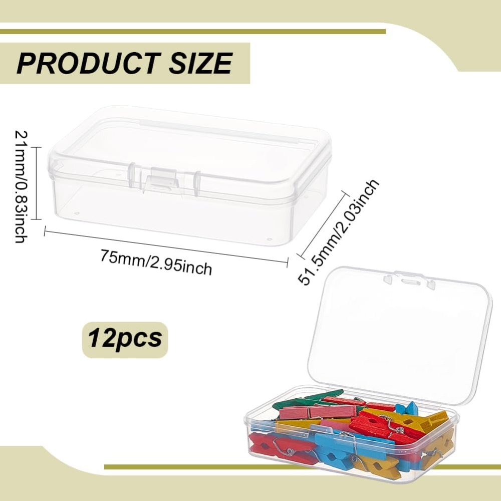 12 Packs Rectangle PP Plastic  - Jewelry Making Organizer 评论和价格