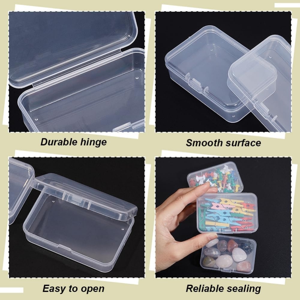 12 Packs Rectangle PP Plastic  - Jewelry Making Organizer 评论和价格