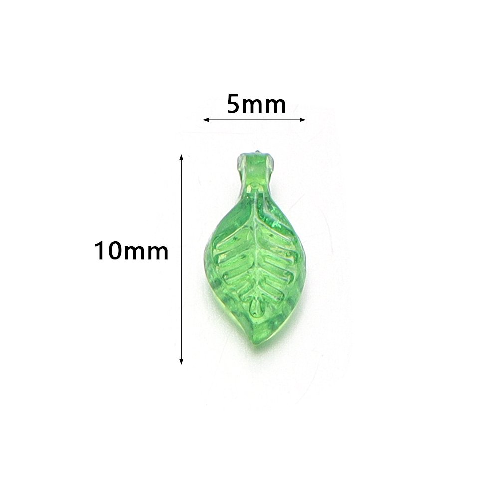 200pcs/lot Green Leaves Glass  - Crystal Bead Mix 评论和价格