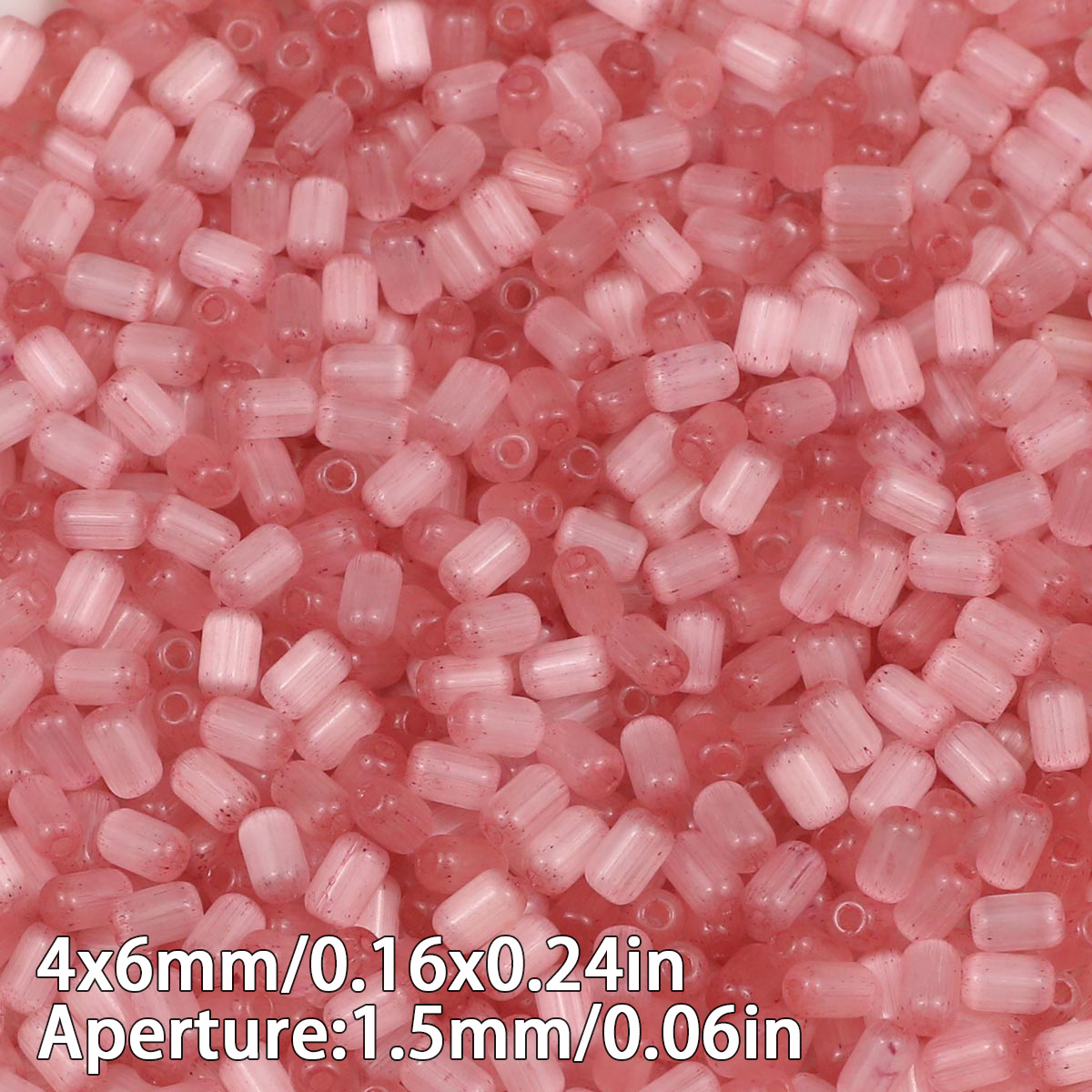 4x6mm Brushed Glass Drum Beads - Seed Bead Tube 评论和价格