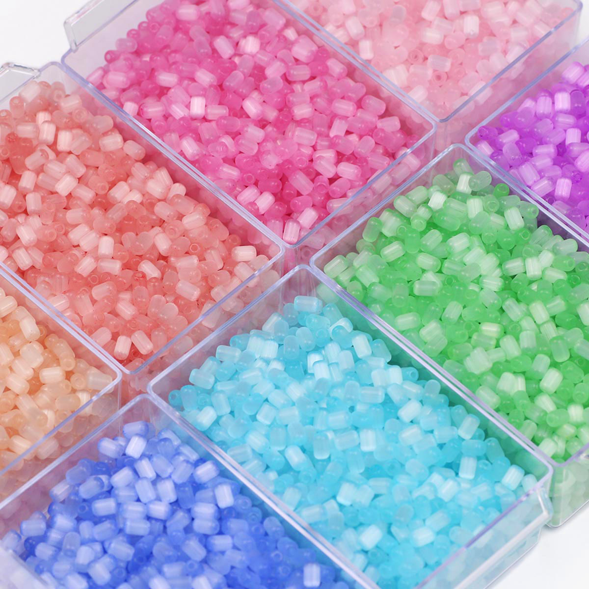 4x6mm Brushed Glass Drum Beads - Seed Bead Tube 评论和价格