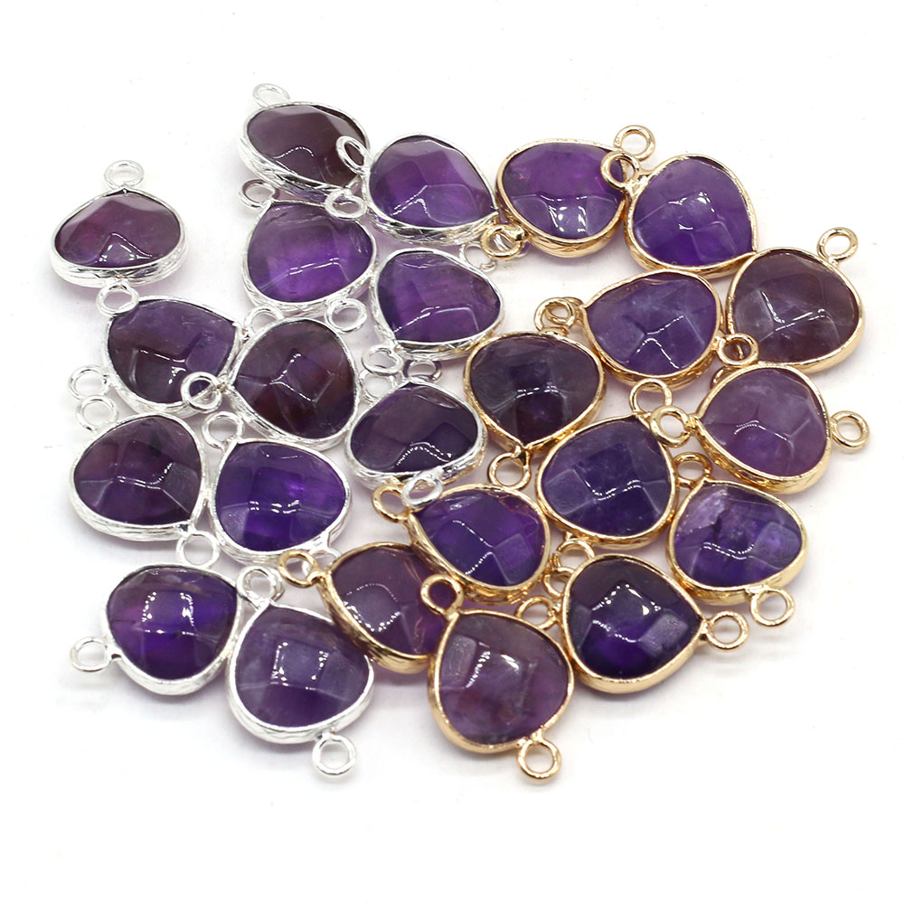 2pcs Natural Stone Connectors  - Jewelry Making For Adults 评论和价格