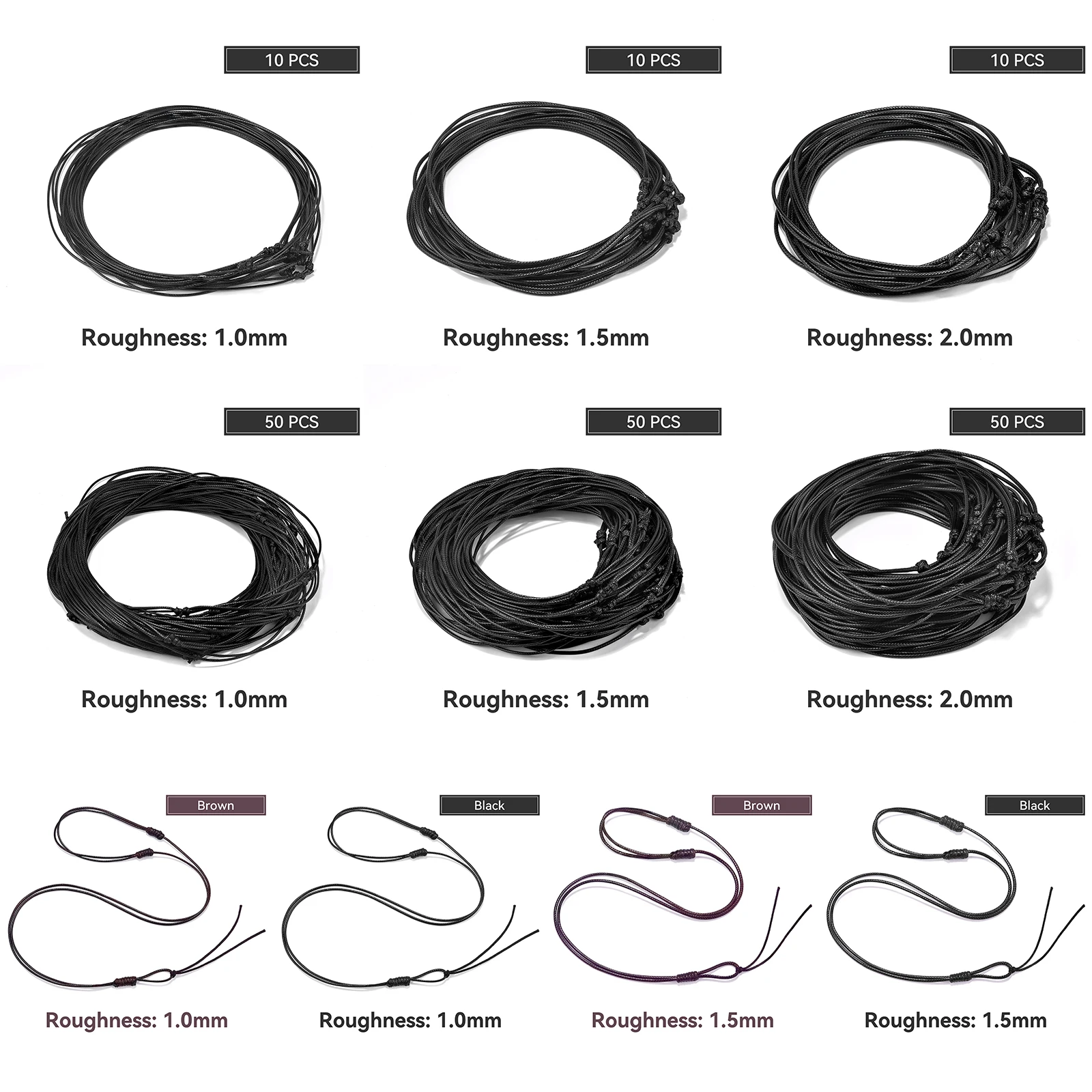 1/10/50pcs 1/1.5/2mm Adjustabl - Jewelry Making Wax 评论和价格