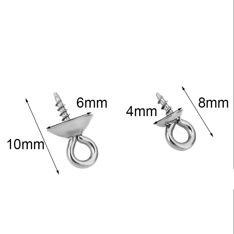 20pcs Stainless Steel Pearl Pe - Jewelry Making Eye Pins 评论和价格
