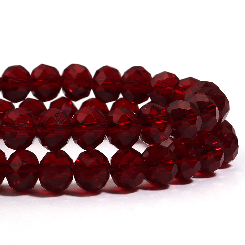 1strand/lot Pomegranate Red Fa - Crystal Bead Mix 评论和价格