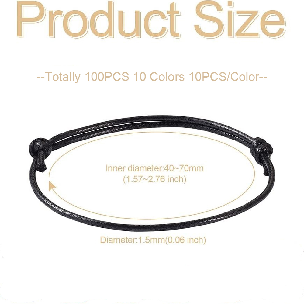 100Pcs Korean Waxed Polyester  - Jewelry Making Wax 评论和价格