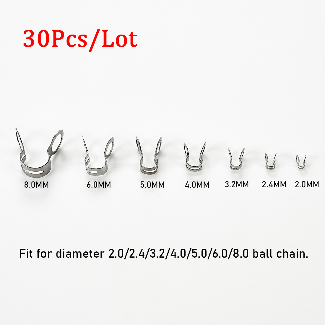 30Pcs Stainless Steel Ball Cha - Jewelry Making School 评论和价格