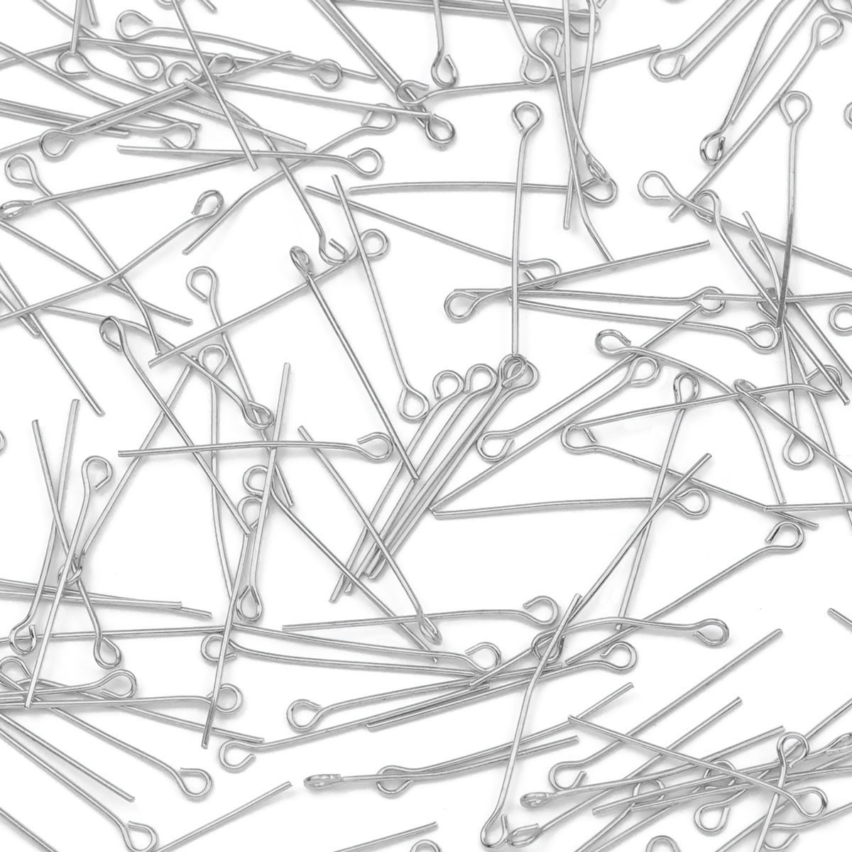 100Pcs/Lot Stainless Steel Eye - Jewelry Making Eye Pins 评论和价格