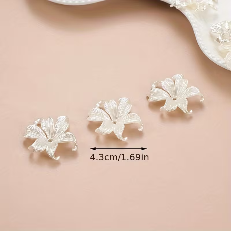 20pcs White Big Iris Flower Be - Jewelry Making For Adults 评论和价格